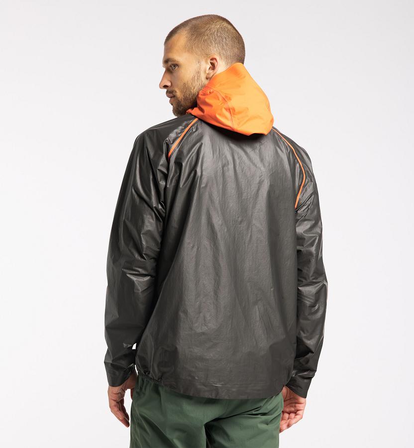 Haglöfs Mens L.I.M Breathe GTX Shakedry GTX Jacket Black/Orange New Zealand 08473MTJQ